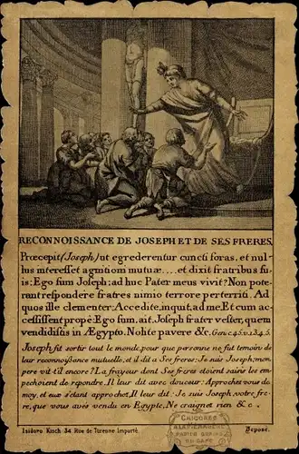 Künstler Ak Reconnaissance de Joseph et de des freres