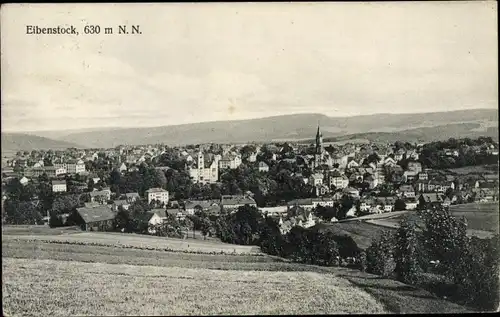 Ak Eibenstock im Erzgebirge Sachsen, Gesamtansicht