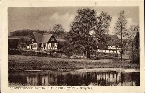 Ak Niederzwönitz Zwönitz im Erzgebirge Sachsen, Jägerhaus, genannt Brettmühle