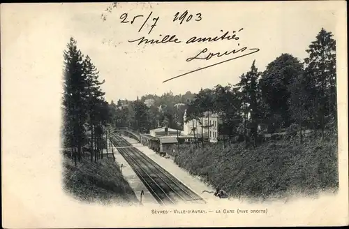 Ak Sèvres Hauts-de-Seine, La Gare