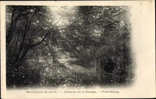 Ak Montlignon Val d’Oise, Chateau de la Chasse, Petit Etang