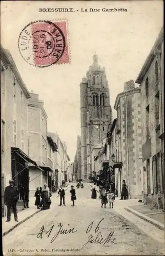 Ak Bressuire Deux Sèvres, Rue Gambetta