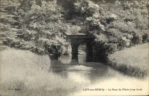 Ak Lizy sur Ourcq Seine et Marne, Le Pont du Filoir.