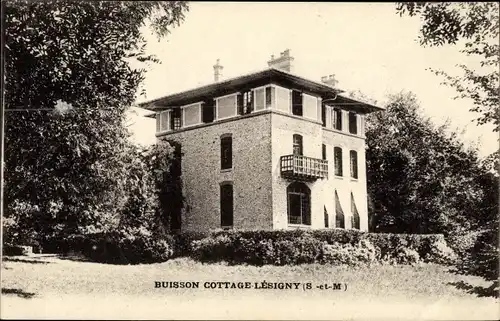 Ak Lesigny Seine et Marne, Buisson Cottage