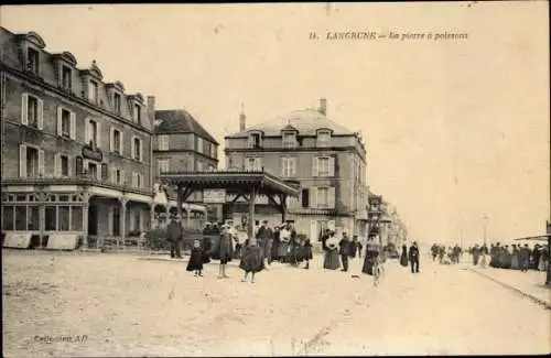 Ak Langrune Calvados, La pierre á poissons