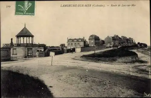 Ak Langrune sur Mer Calvados, Route de Luc sur Mer