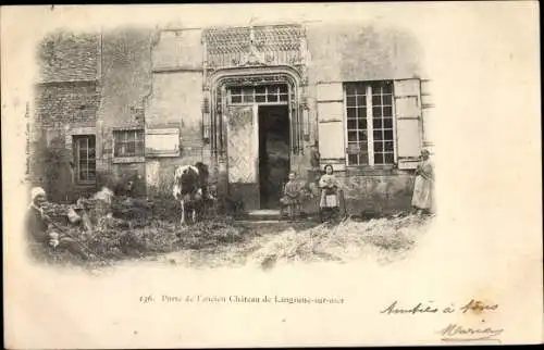 Ak Langrune sur Mer Calvados, Porte de l'ancien Château