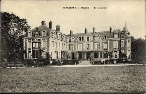 Ak Beaumont le Roger Eure, Chateau