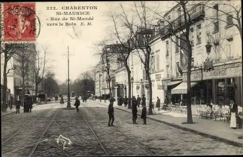 Ak Charenton Val de Marne, Rue de St Mande