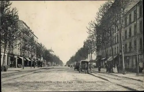 Ak Charenton Val de Marne, Rue de Paris