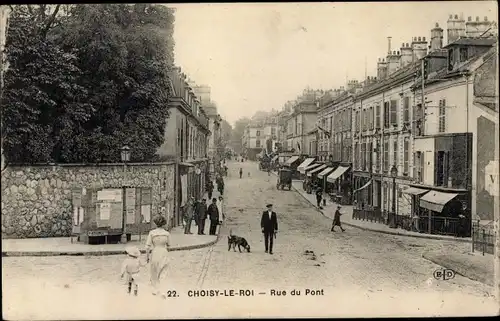Ak Choisy le Roy Val de Marne, Rue du Pont