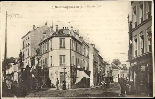 Ak Montreuil sous Bois Seine-Saint-Denis, Rue de Pre