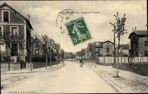 Ak Villemomble Seine Saint Denis, Boulevard Papin