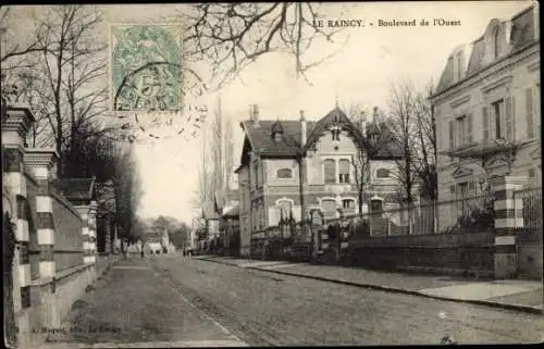 Ak Le Raincy Seine Saint Denis, Boulevard de l'Ouest