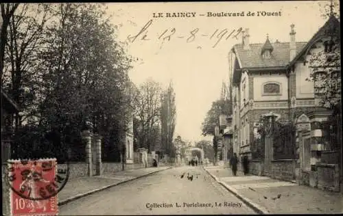 Ak Le Raincy Seine Saint Denis, Boulevard de l'Ouest