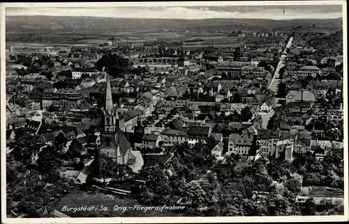 Ak Burgstädt in Sachsen, Fliegeraufnahame