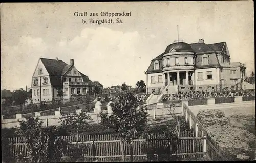 Ak Göppersdorf Burgstädt in Sachsen, Ortspartie