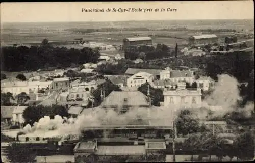 Ak Saint Cyr l'Ecole Yvelines, Panorama pris de la Gare