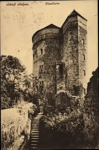 Ak Stolpen in Sachsen, Schloss, Coselturm