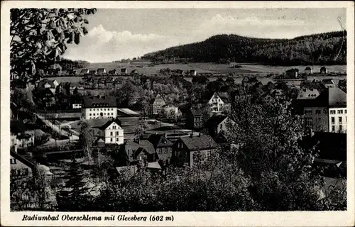 Ak Oberschlema im Erzgebirge, Panorama vom Ort