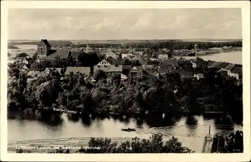 Ak Lychen im Kreis Uckermark, Gesamtansicht, Luftbild