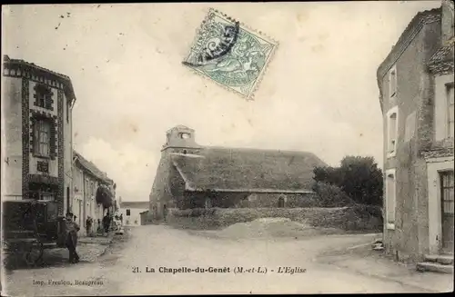 Ak La Chapelle-du-Genêt Maine et Loire, L'Eglise