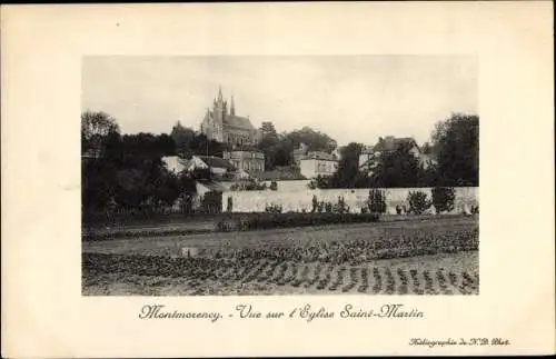 Ak Montmorency Val d’Oise, Vue sur l'Eglise Saint Martin