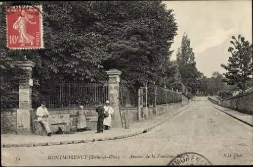 Ak Montmorency Val d’Oise, Avenue de la Fontaine Rene