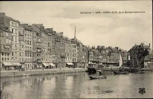 Ak Honfleur Calvados, Quai Sainte Catherine