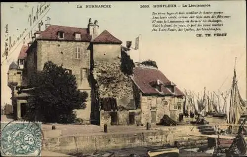 Ak Honfleur Calvados, La Lieutenance