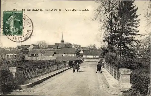 Ak Saint Germain sur Avre Eure, Vue d'ensemble
