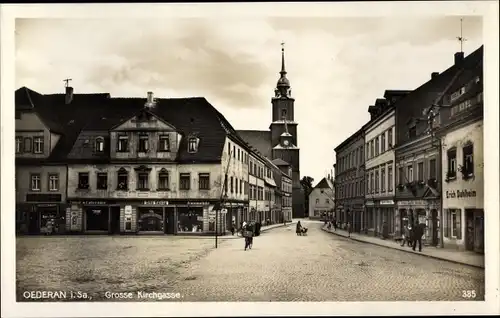 Ak Oederan Sachsen, Große Kirchgasse