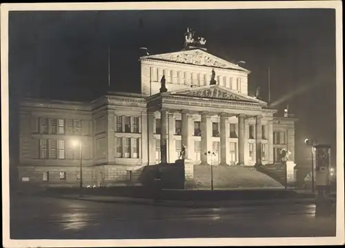 Foto Berlin Mitte, Schauspielhaus bei Nacht, um 1940