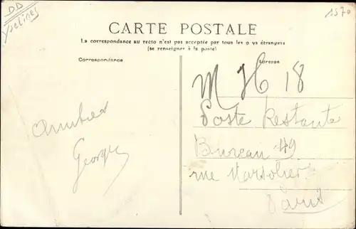 Ak La Queue les Yvelines, Route de Paris