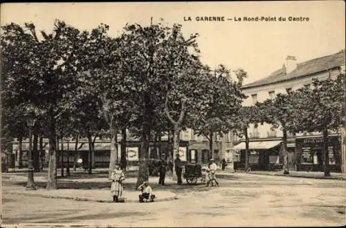 Ak La Garenne Colombes Hauts de Seine, Le Rond Point du Centre