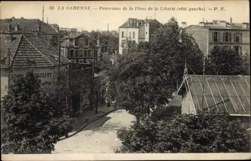 Ak La Garenne Colombes Hauts de Seine, Panorama de la Place de la Liberte