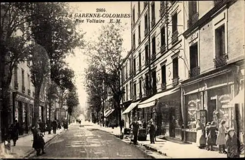 Ak La Garenne Colombes Hauts de Seine, Rue Voltaire