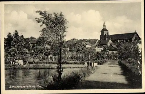 Ak Benneckenstein Oberharz, Blick zur Kirche