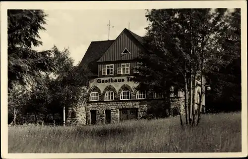 Ak Carlsfeld Eibenstock im Erzgebirge, Gasthaus Talsperre