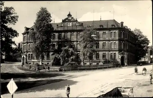 Ak Lauter Bernsbach im Erzgebirge Sachsen, Heinrich Heine Oberschule