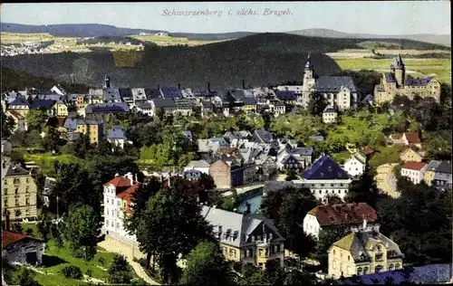 Ak Schwarzenberg im Erzgebirge Sachsen, Gesamtansicht