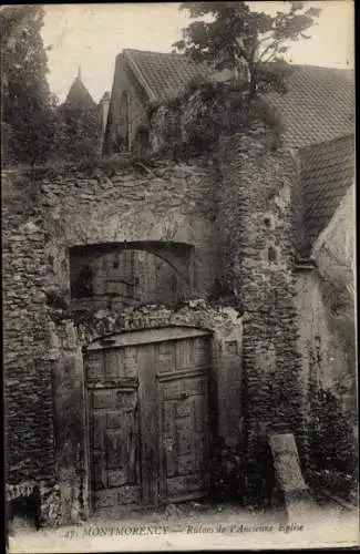 Ak Montmorency Val d’Oise, Ruines de l'Ancienne Eglise
