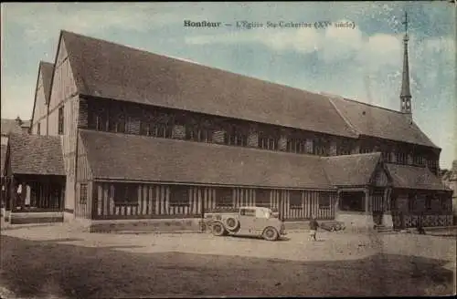 Ak Honfleur Calvados, L'Église St. Catherine