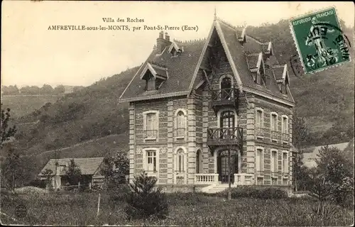 Ak Amfreville-sous-les-Monts Eure, Villa des Roches