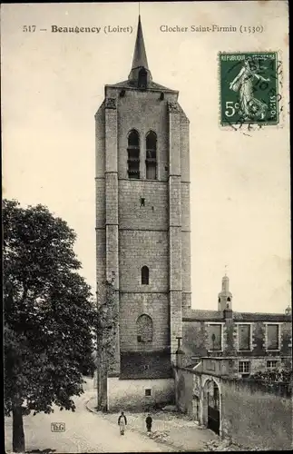 Ak Beaugency Loiret, Clocher Saint Firmin