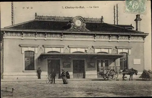 Ak Choisy le Roy Val de Marne, La Gare