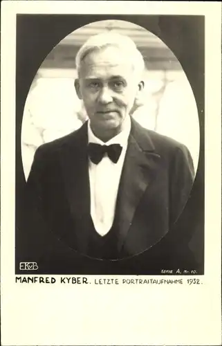 Ak Schriftsteller Manfred Kyber, letztes Portrait 1932