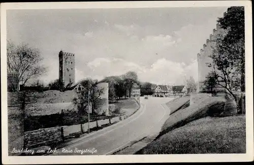 Ak Landsberg am Lech in Oberbayern, Neue Bergstraße