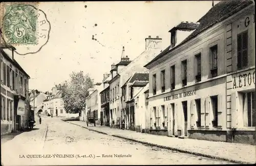 Ak La Queue les Yvelines, Route Nationale, Hotel