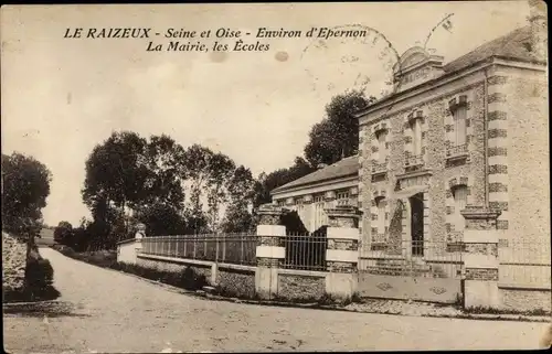 Ak Raizeux Yvelines, La Mairie. les Écoles